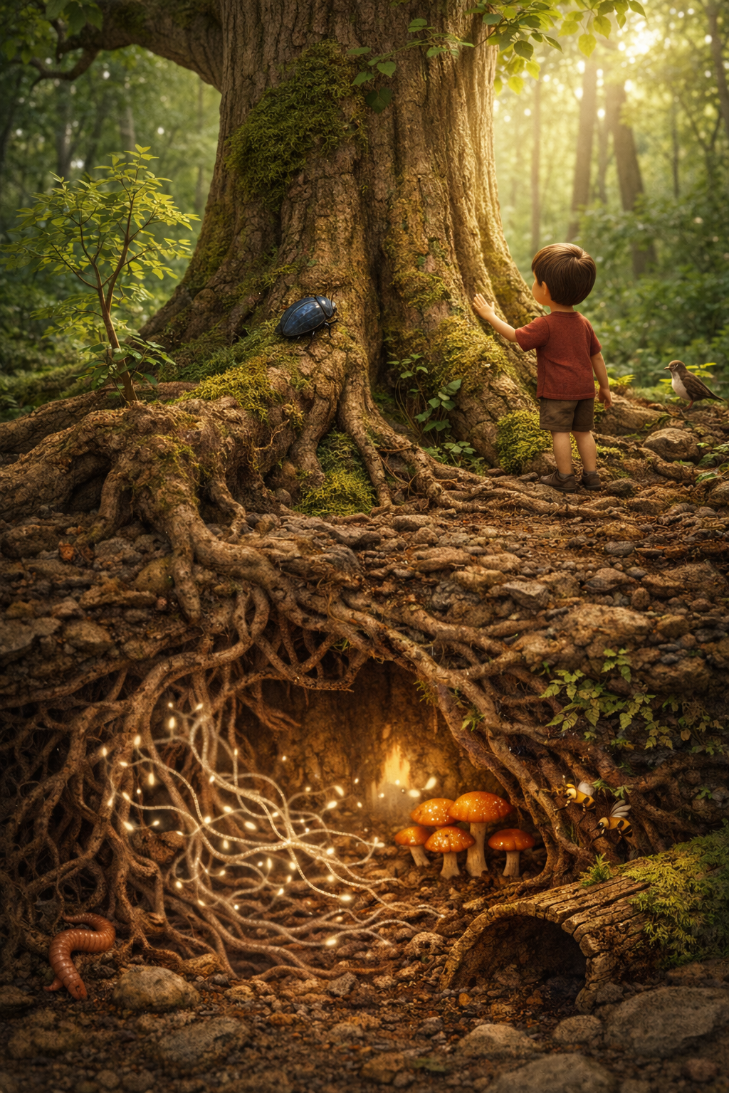 THE INVISIBLE CIRCLE Story 2 · Forest, The Tree Who Spoke Through Its Roots