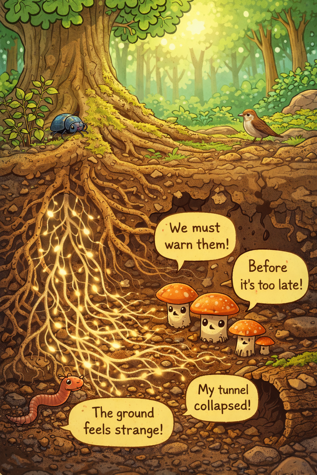 THE INVISIBLE CIRCLE - Story 3 · Forest, The Fungi That Carried Warnings