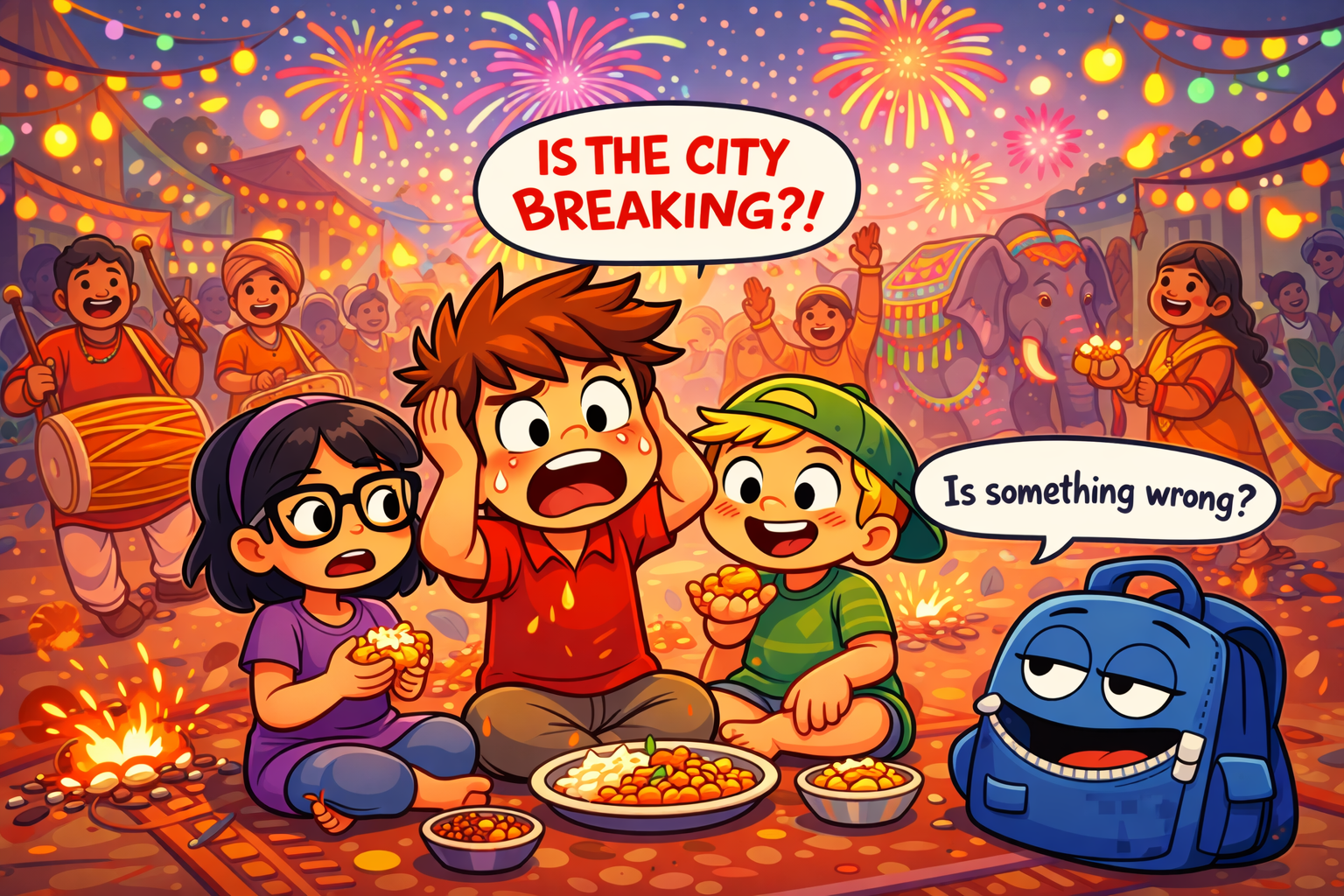 The Giggle Globe Gang – India: Story 3 Is Something Wrong… or Is It a Festival?