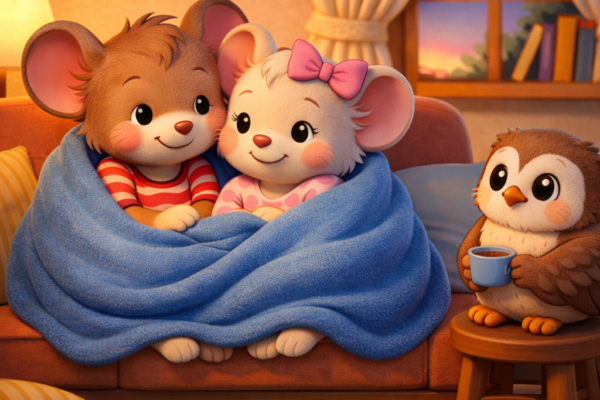 Kind Paws & Clever Minds - Story 4 Pip, Pebble, and the Blanket That Wouldn’t Choose