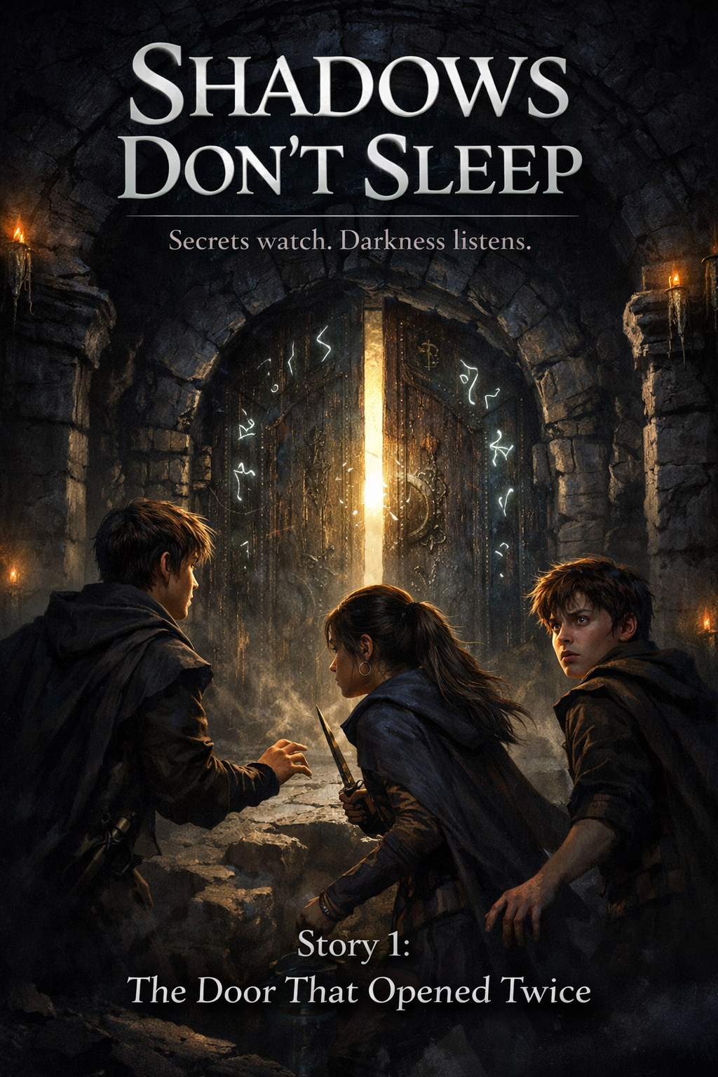 Secrets watch. Darkness listens. Story 1: The Door That Opened Twice