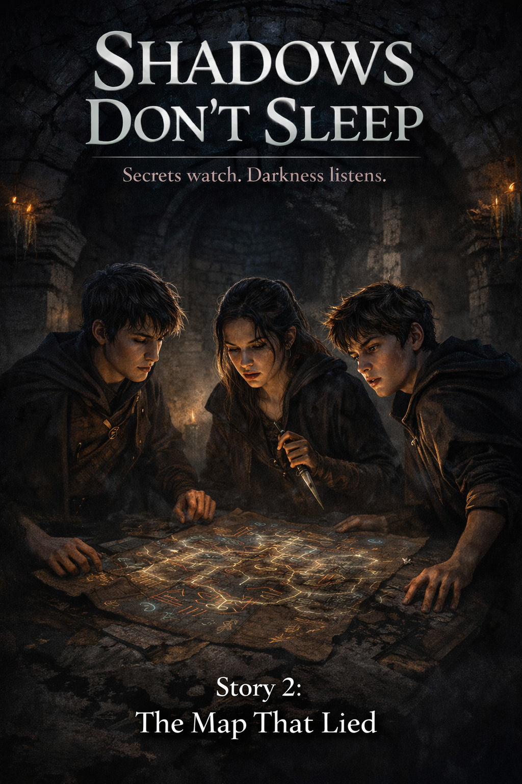 Shadows Don’t Sleep Secrets watch. Darkness listens. Story 2: The Map That Lied