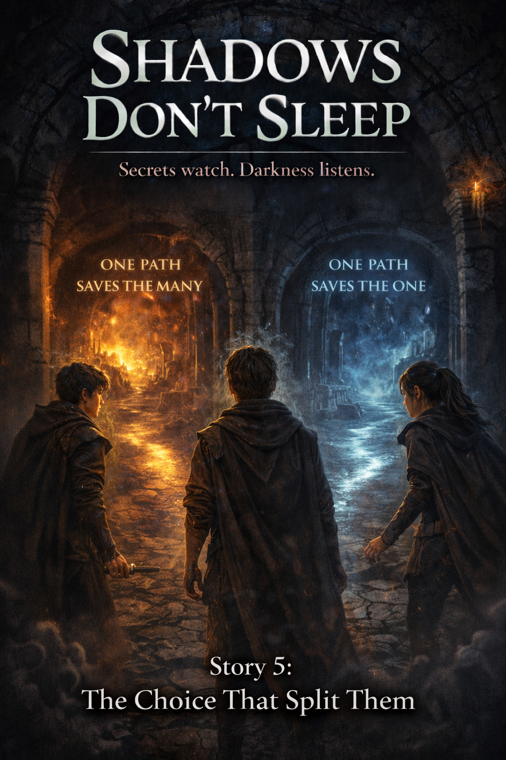 Shadows Don’t Sleep Secrets watch. Darkness listens. Story 5: The Choice That Split Them