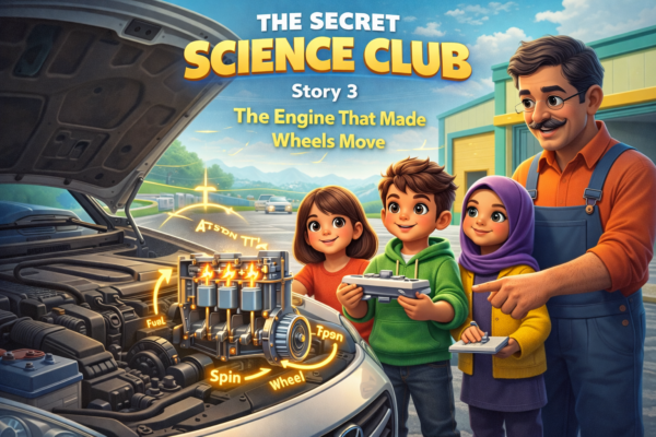 The Secret Science Club Story 3: The Engine That Made Wheels Move