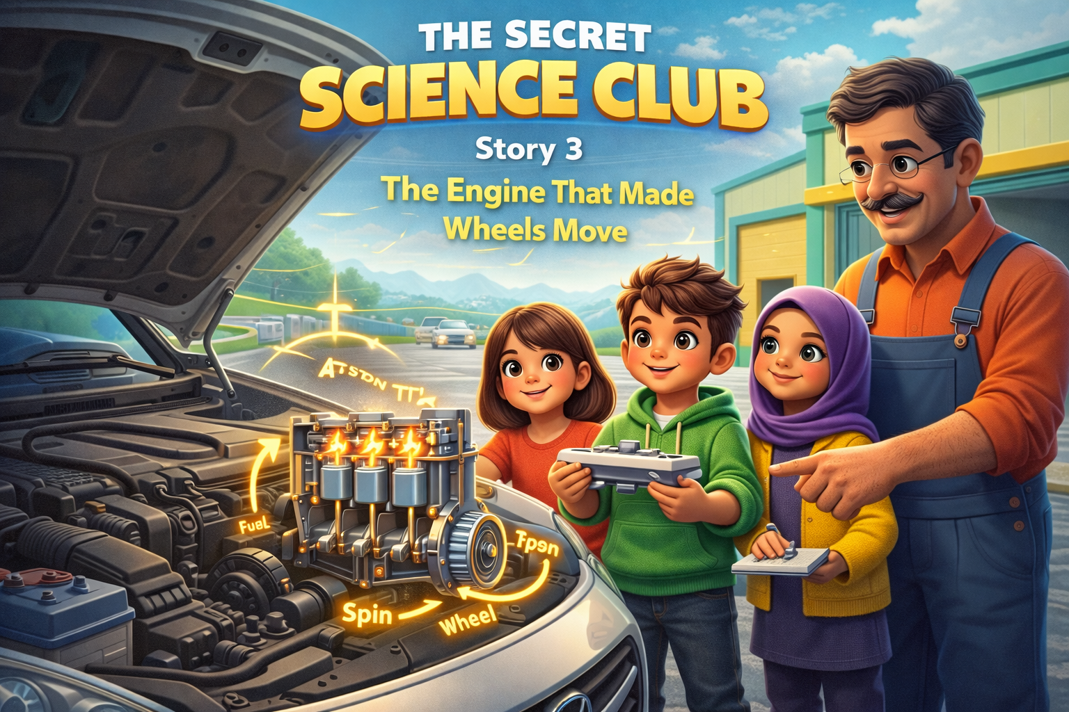The Secret Science Club Story 3: The Engine That Made Wheels Move