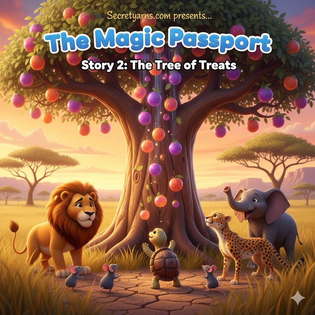 The magic passport -Story 2: The Tree of Treats (A Story from the African Savanna)