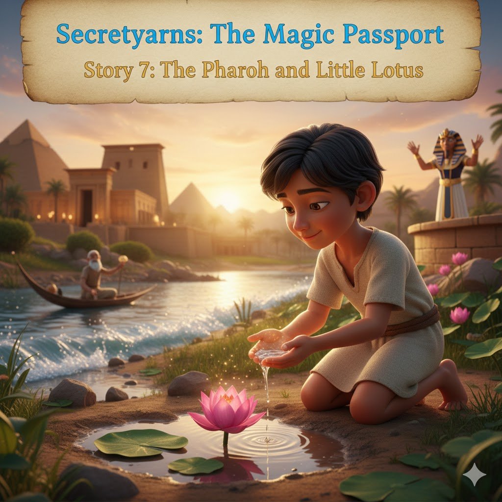 the magic passport Story 7: The Pharaoh and the Little Lotus (A Story from Ancient Egypt)