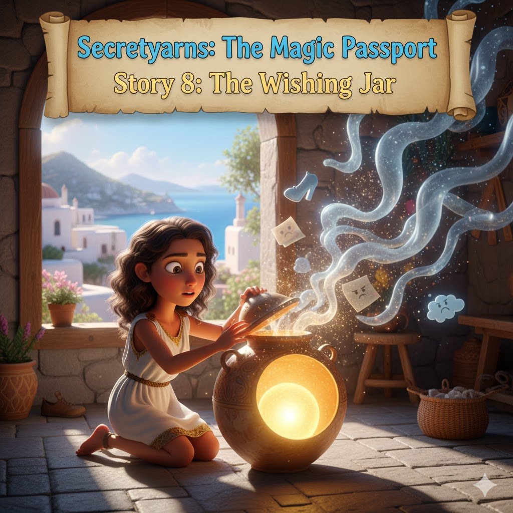 the magic passport Story 8: The Wishing Jar (A Story from Ancient Greece)