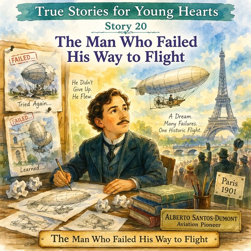 True Stories for Young Hearts Story 20: The Man Who Failed His Way to Flight